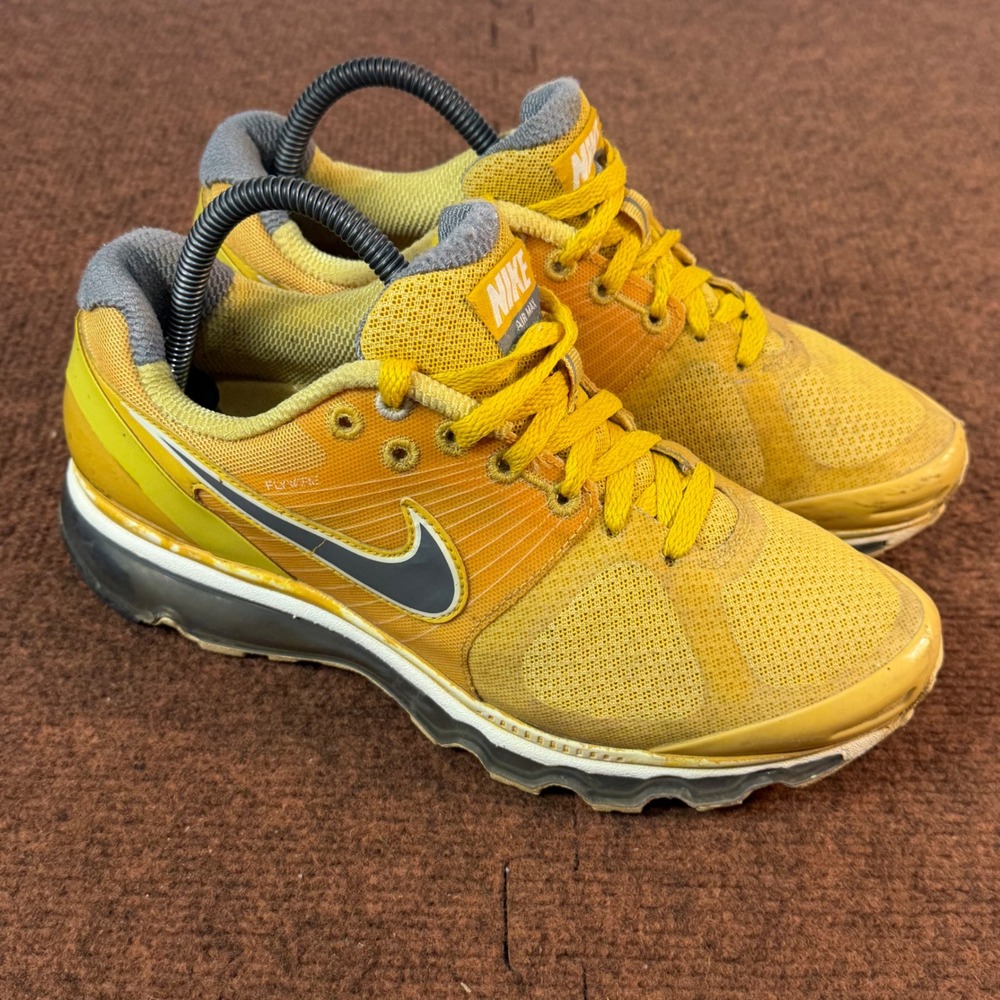 Nike Air Max+ 2010 Womens Running Shoes Yellow Orange 386374-700 Size 8 2010s